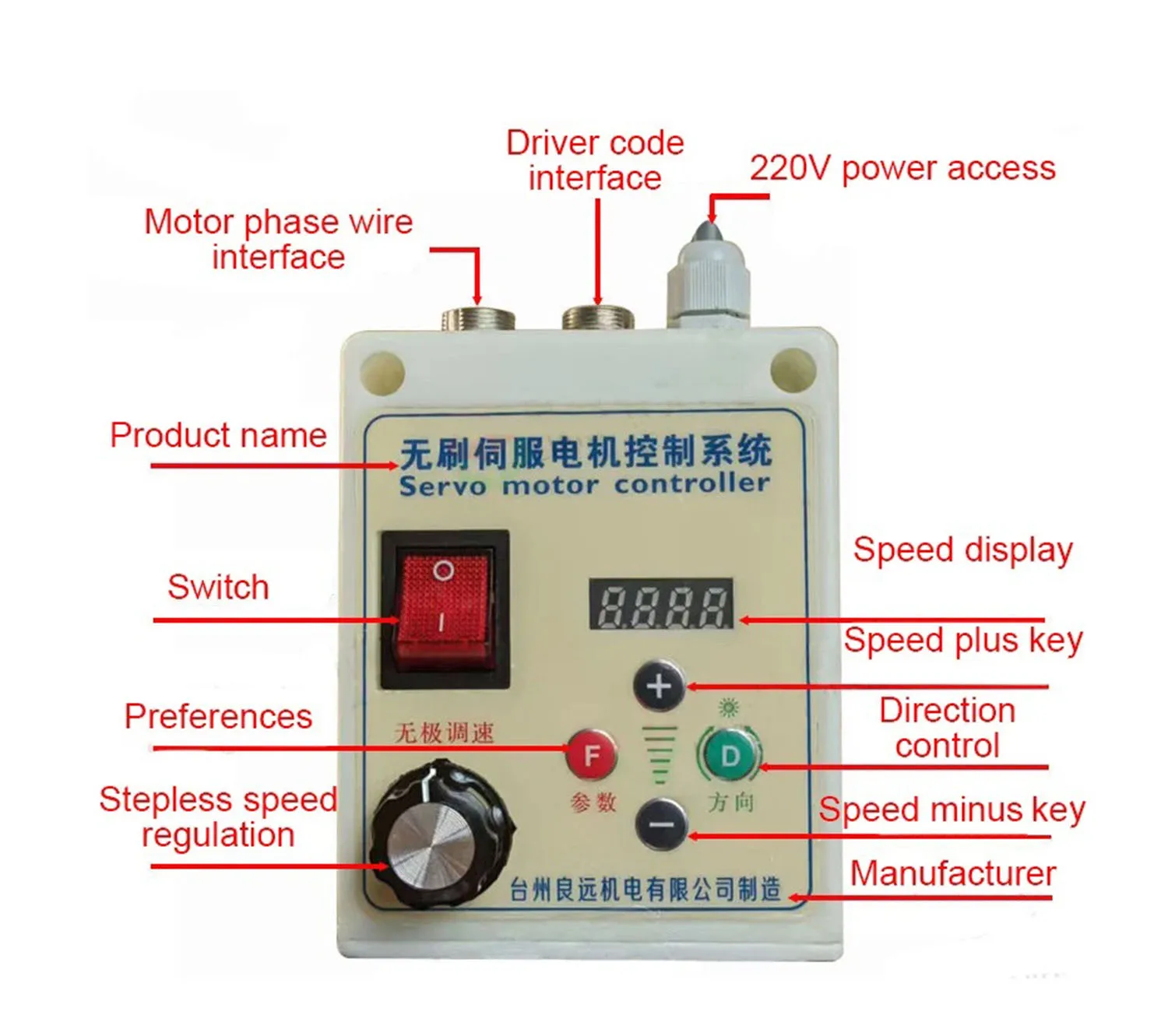 DC Motor For Sand Belt Machine  Industrial Sewing Machine Mute Brushless Servo Motor  Speed Controller 750W 2200W AC 110V 220V