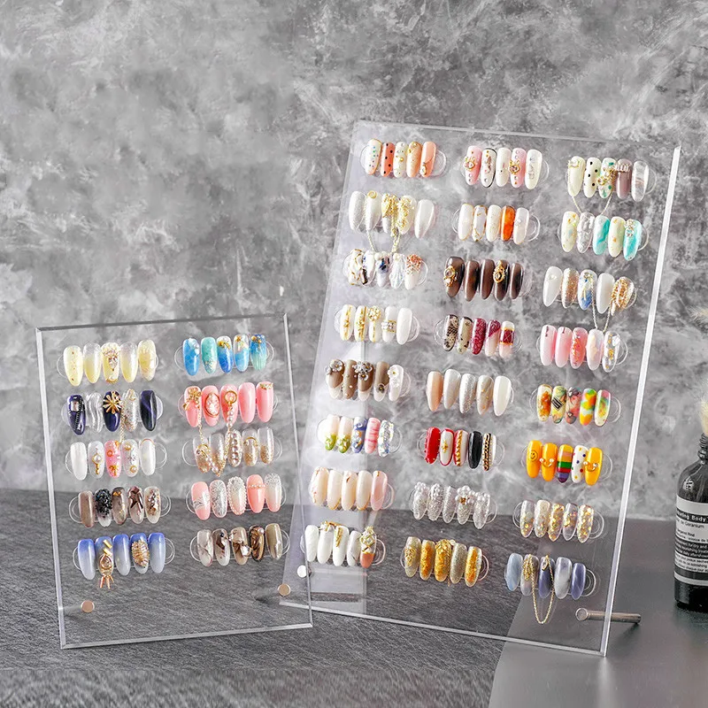 Nail Art Display Rack Board Nail Gel Polish Showing Shelf Display Stand Manicure Gel Color Works Sample Exhibition Tools