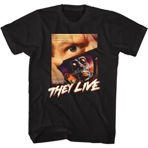 They Live Poster Black Adult T-Shirt