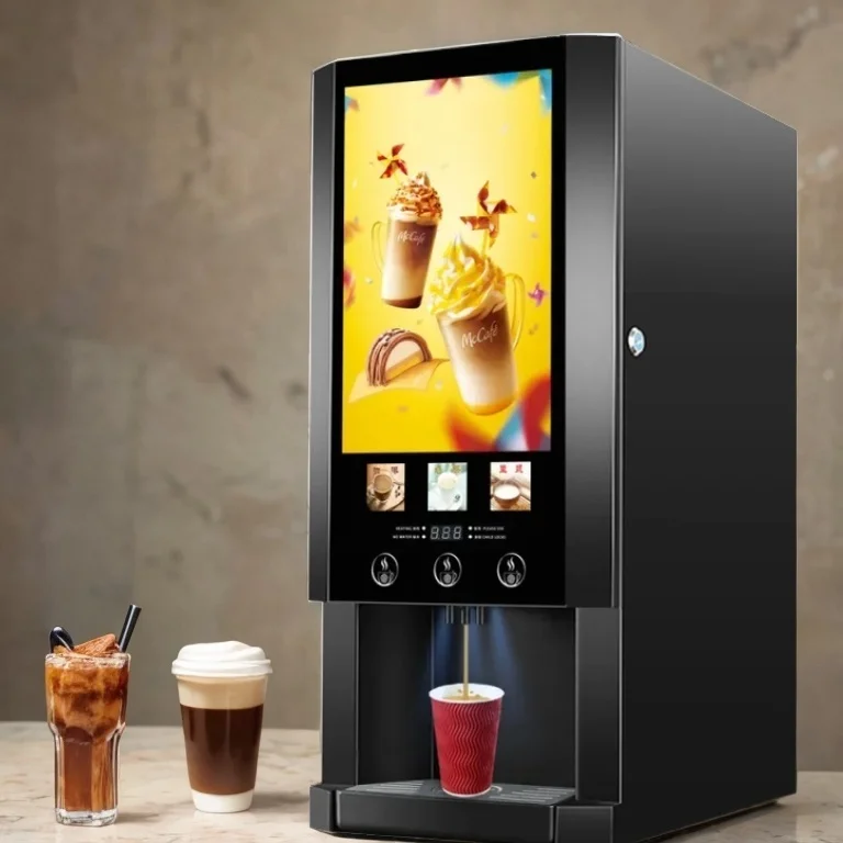 Commercial Smart Automatic Economical Milk Tea Desktop 3 Hot Flavors Instant Coffee Maker Vending Machine