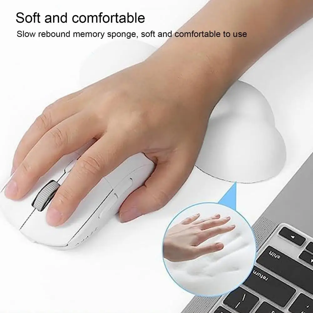 Cloud Wrist Rest Pad Ergonomic Mouse Wrist Support Holder Soft Silicone Hand Rest Cushion for Office Work Computer Gaming