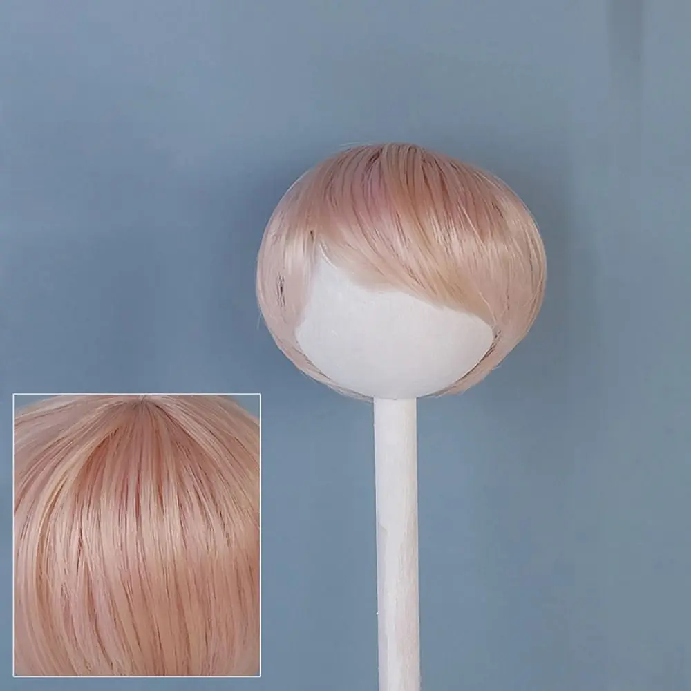 Doll Wig High for 1/6 BJD/SD Dolls 16.5-17.5CM Head Circumference Temperature Fiber Straight Wave Short Hair Replaceable Wig