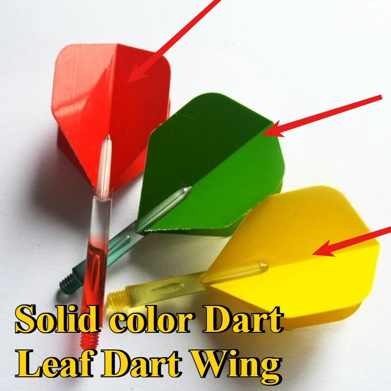 30pcs Dart Feather Accessories Dart Wings Tail Flight Fin Accessories Solid Color Dart Leaf