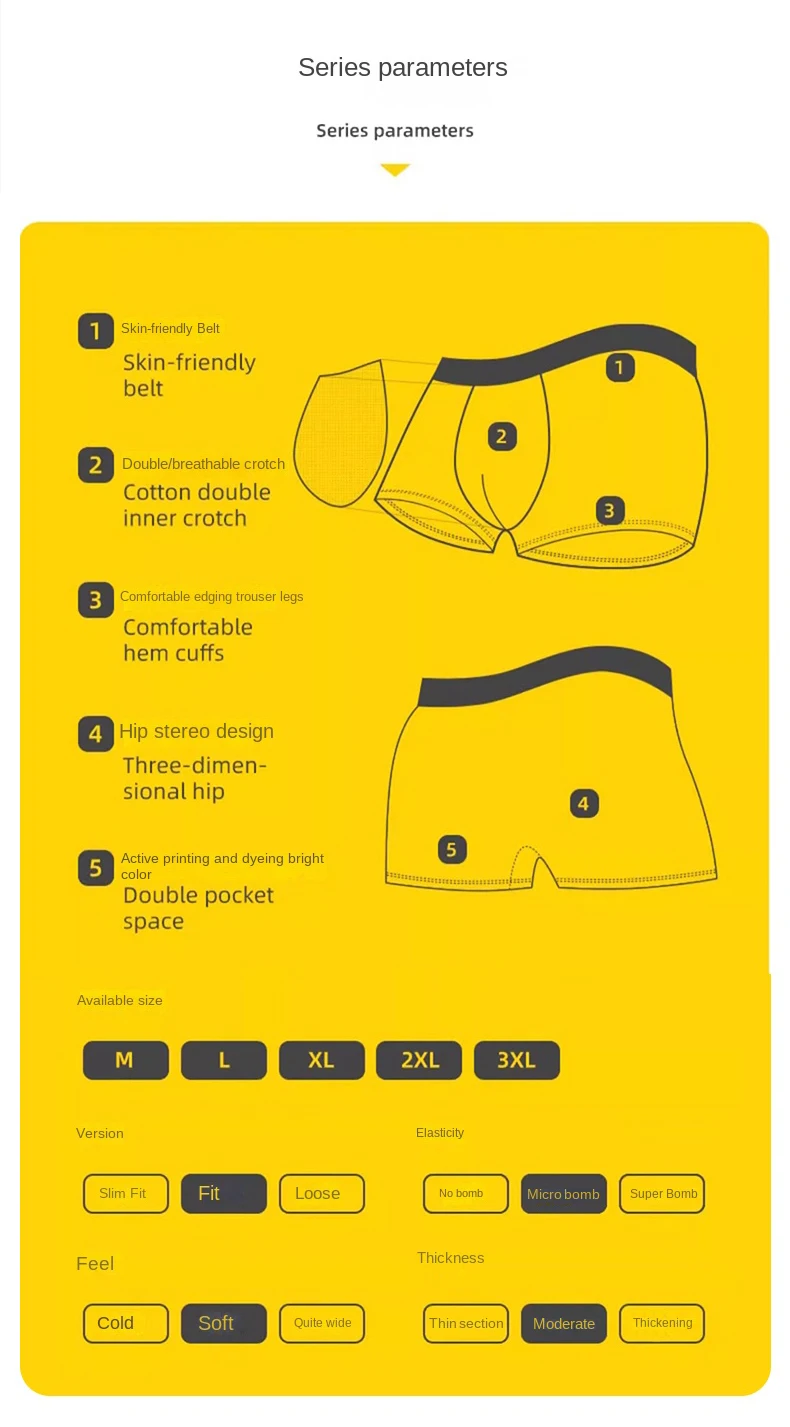 4Pcs Boxer Shorts männer Unterwäsche Sexy Höschen Baumwolle Boxer Mann Unterhose Männlichen Shorts Homme U Konvexen Dessous Großhandel viele – Detail 5