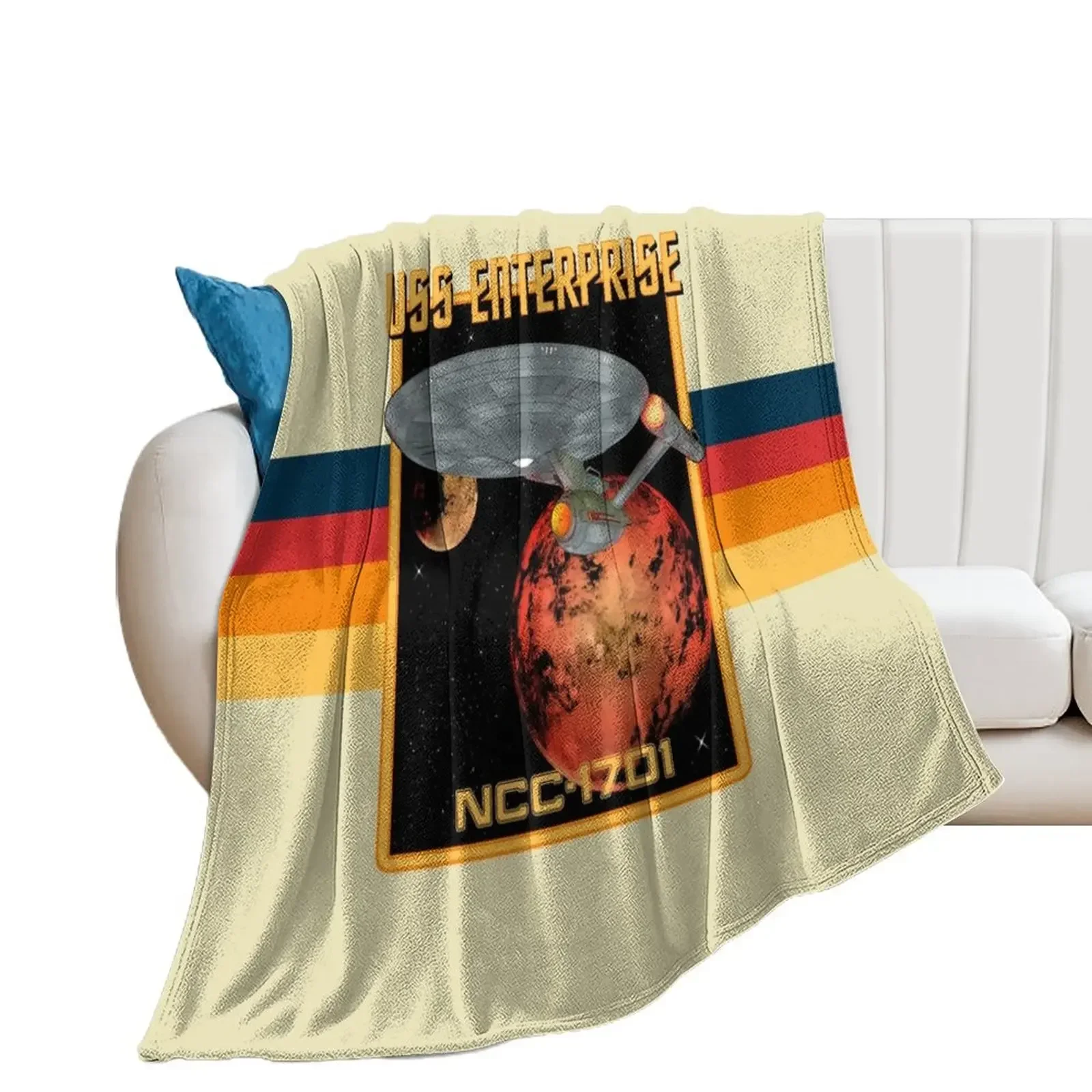 USS Enterprise NCC-1701 Throw Blanket Loose bed plaid Blankets