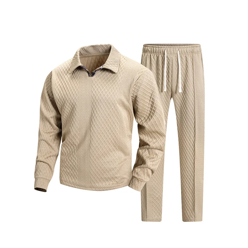 New Men's Casual Fitness And Running Sportswear Autumn and Winter, Fashionable Printed Loose Pullover + long pants Suit