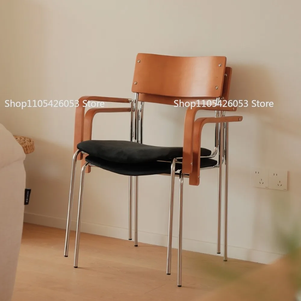 

Medieval dining chair retro style soft bag backrest chair home restaurant dining table creative dining table single