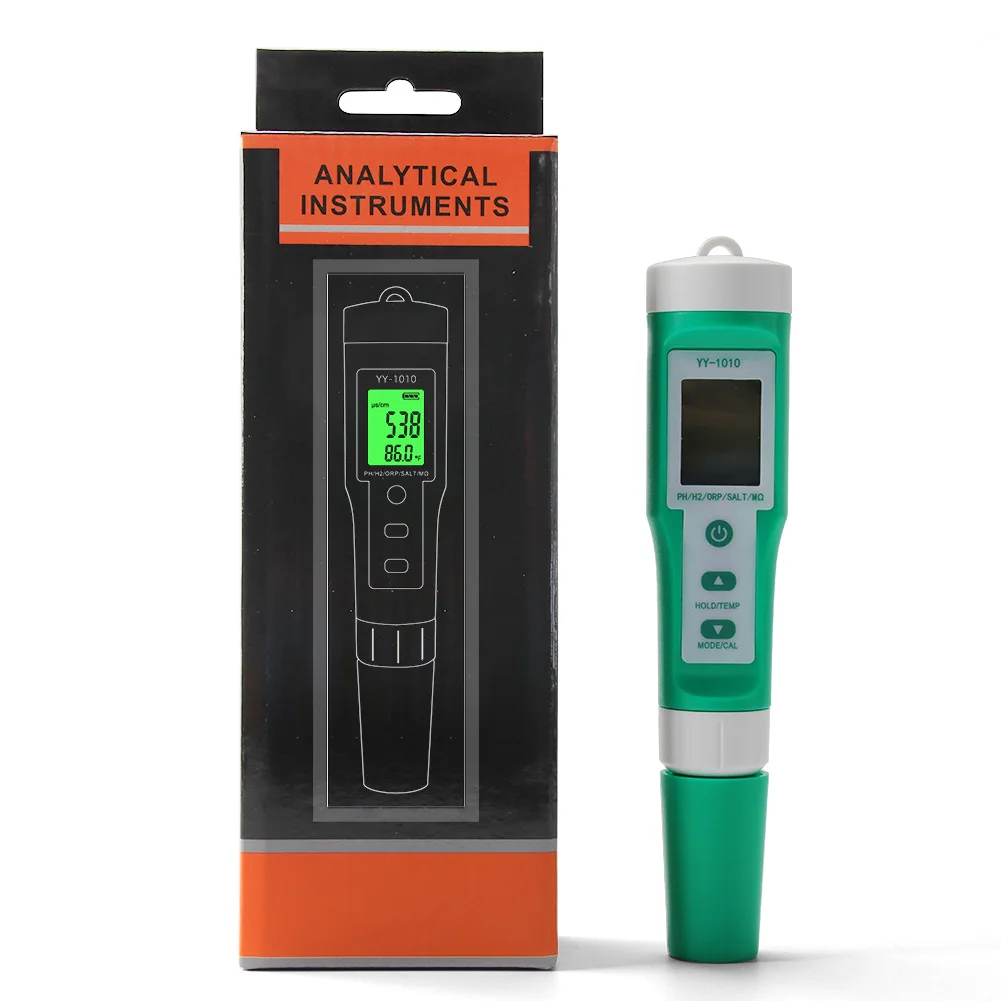 10 in 1 Water Quality Monitor Tester Ph TDS Ec Orp H2 Salinity S.g Resistivity Fertility Temp Meter For Aquarium Pool Hydroponic