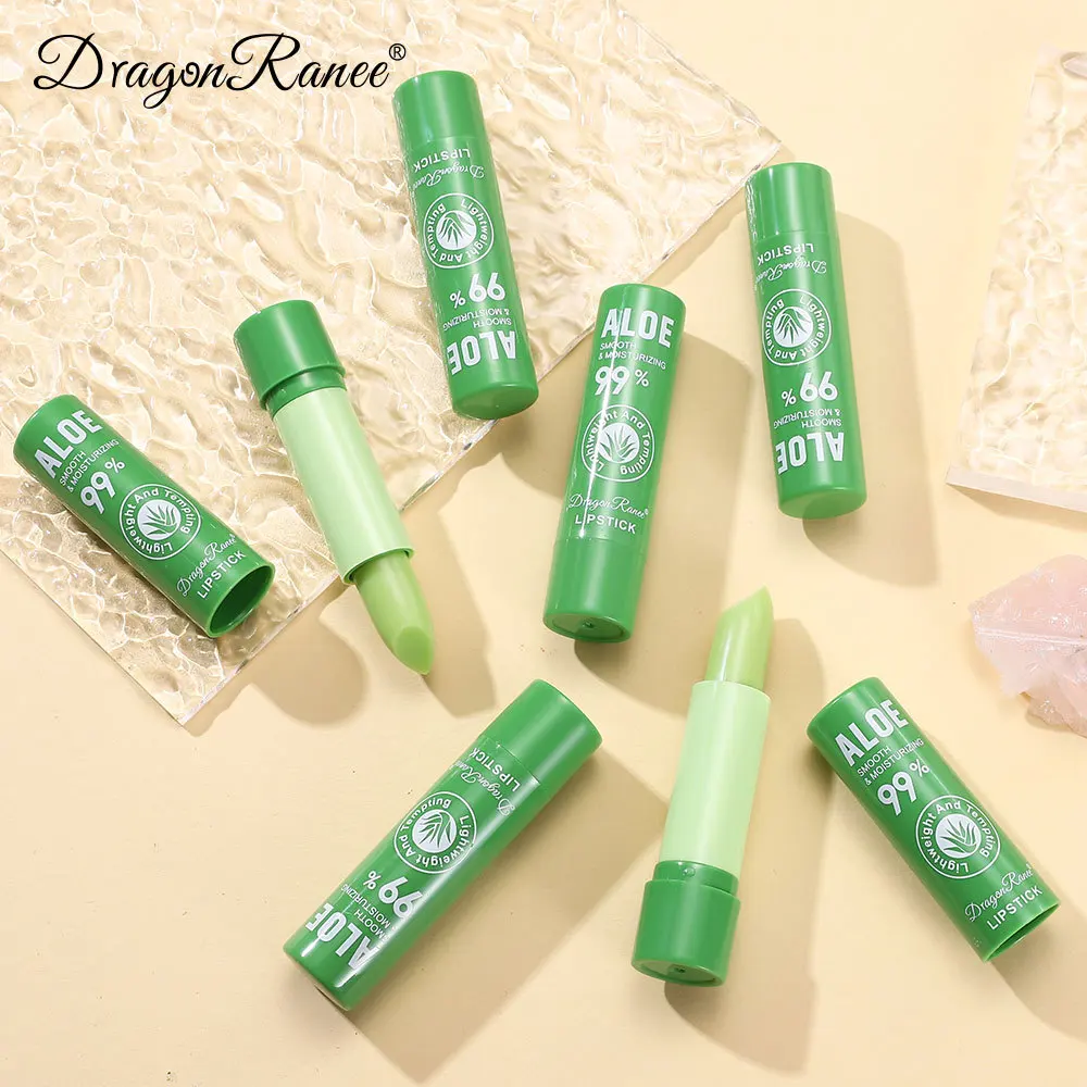 Spring Aloe Vera Moisturizing Lipstick Long Lasting Nouritious Lip Balm Temperature Changing Color lipgloss Lip Makeup Comestics