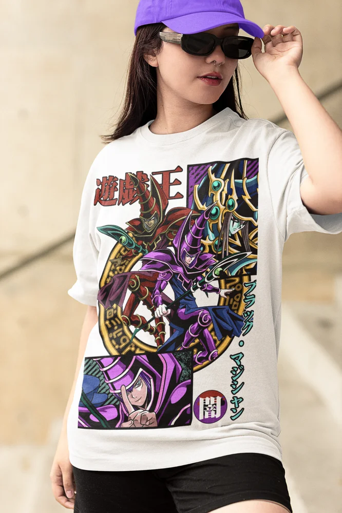 Yugi Muto Shirt Dark Magician Anime T-Shirt YuGiOh Tshirt Yu Gi Oh Yami Atem Tee