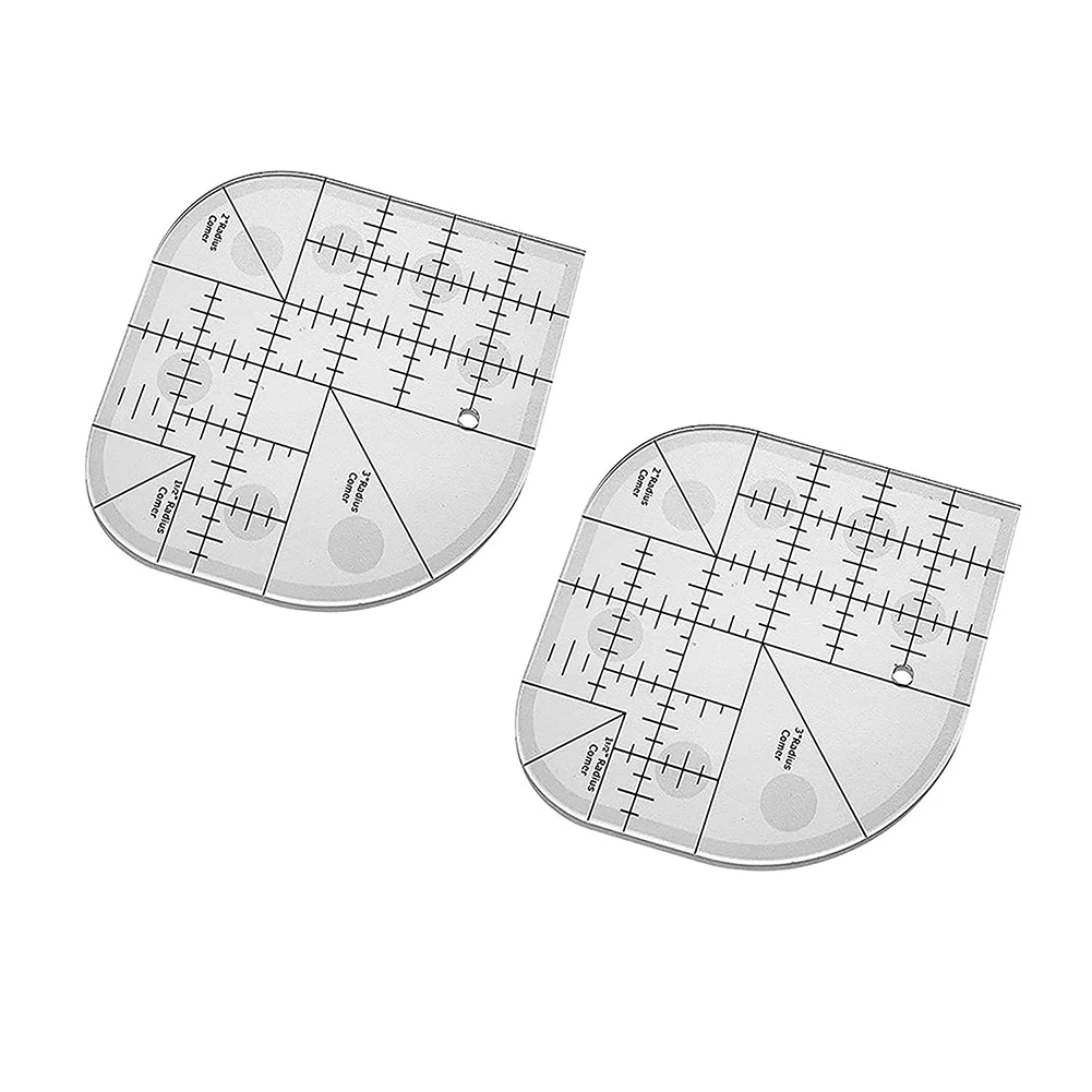 

Creative Curved Corner Cutter Quilt Ruler,Acrylic Sewing Curved Corner Cutter Ruler, Sewing Template Patchwork Tool,2PCS