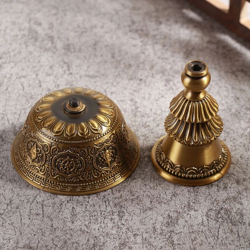 Tibetan Tibetan Candlestick Engraved Ancient Bronze Copper Candle Holder, Buddhist Sacrifice Lamp Cup, Indoor Desktop Decorative