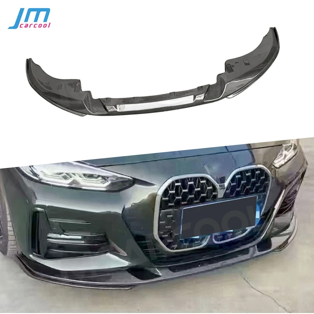 Car Front Bumpe Lip Spoiler Carbon Fiber for BMW 4 serise G22 G23 M Sport 2022-2024 Front Lip Chin Spoiler FRP Body Kits