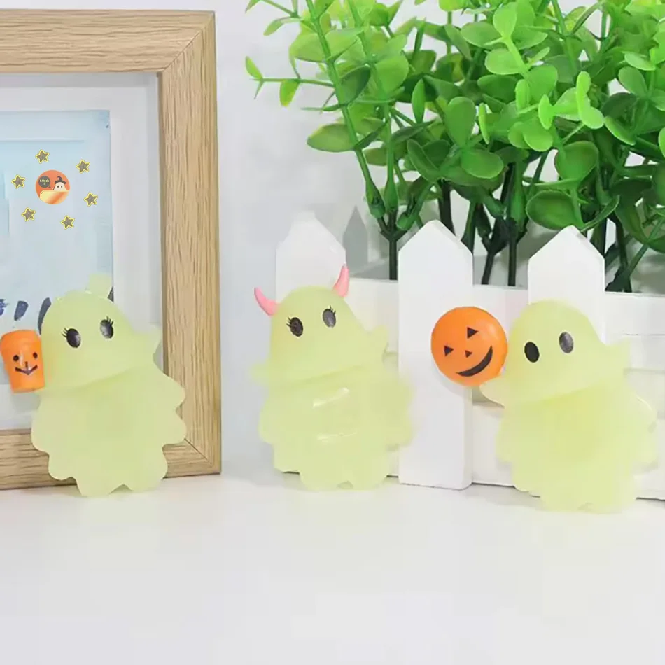 Halloween Ghostees Mystery Phone Buddy, Decorazioni per Telefoni Carine, Blind Box da Collezione, Action Figure Hippers, Giocattoli Misteriosi, Regalo Sorpresa per Bambini