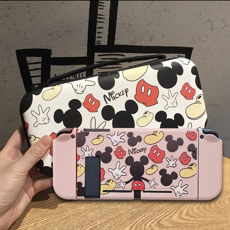 Disney Mickey For Switch Case Shell Protective Split Housing Box For Nintendo Switch Accessories NS Console TPU Fundas