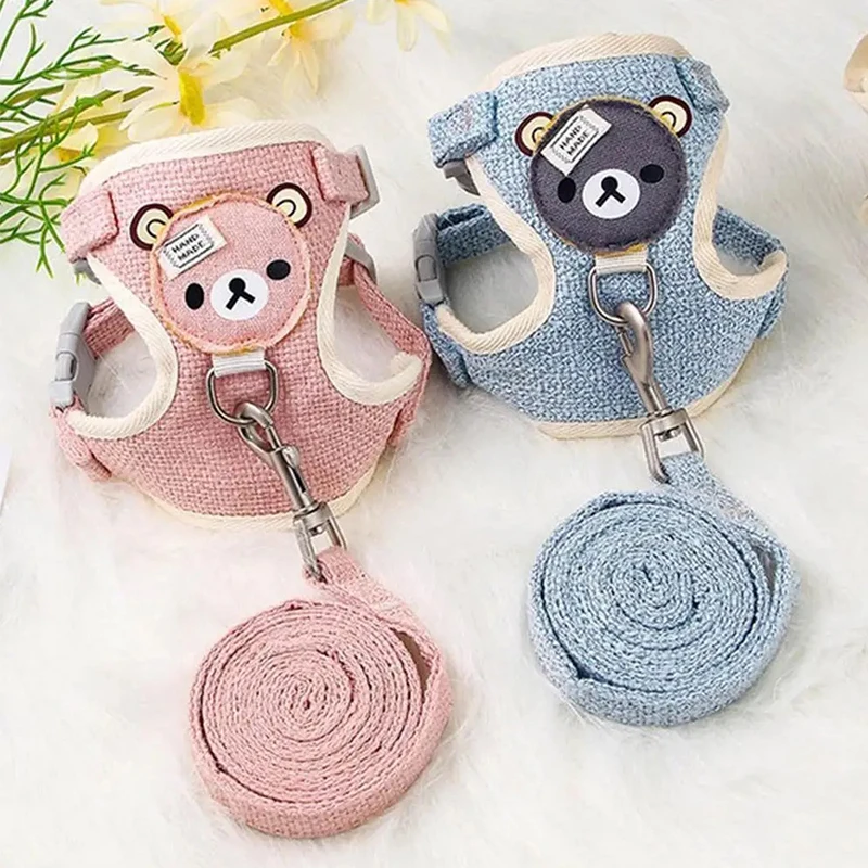 Kittens Harness Pet Collar Supplies for Cats Small Breeds Products Pets Collars Kitten Products Pet Puppy Harness Things
