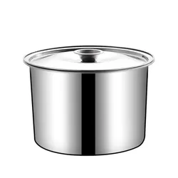 Stainless Steel Basin with Lid Metal Bowl Sauce Serving Dish Metal Bowl with Cover Metal Bowl with Cover Containers with Lids