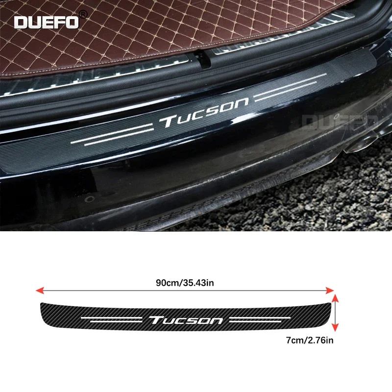 

Car Trunk Door Sill Plate Rear Bumper Guard Protection Pad For Hyundai Tucson NX4 IX35 H7 2022 2021 2020 2019 2018 2009 Styling