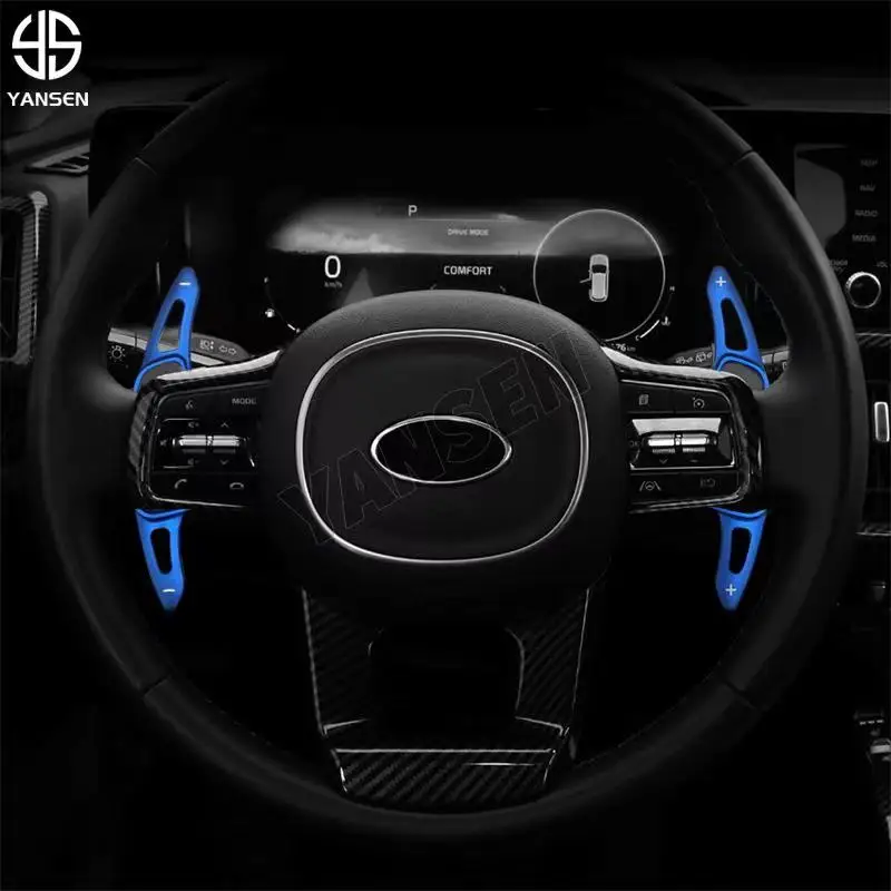 Per Kia Sorento MQ4 Shift Paddle Gear Extender Shifter volante in alluminio DSG Extension Sticker