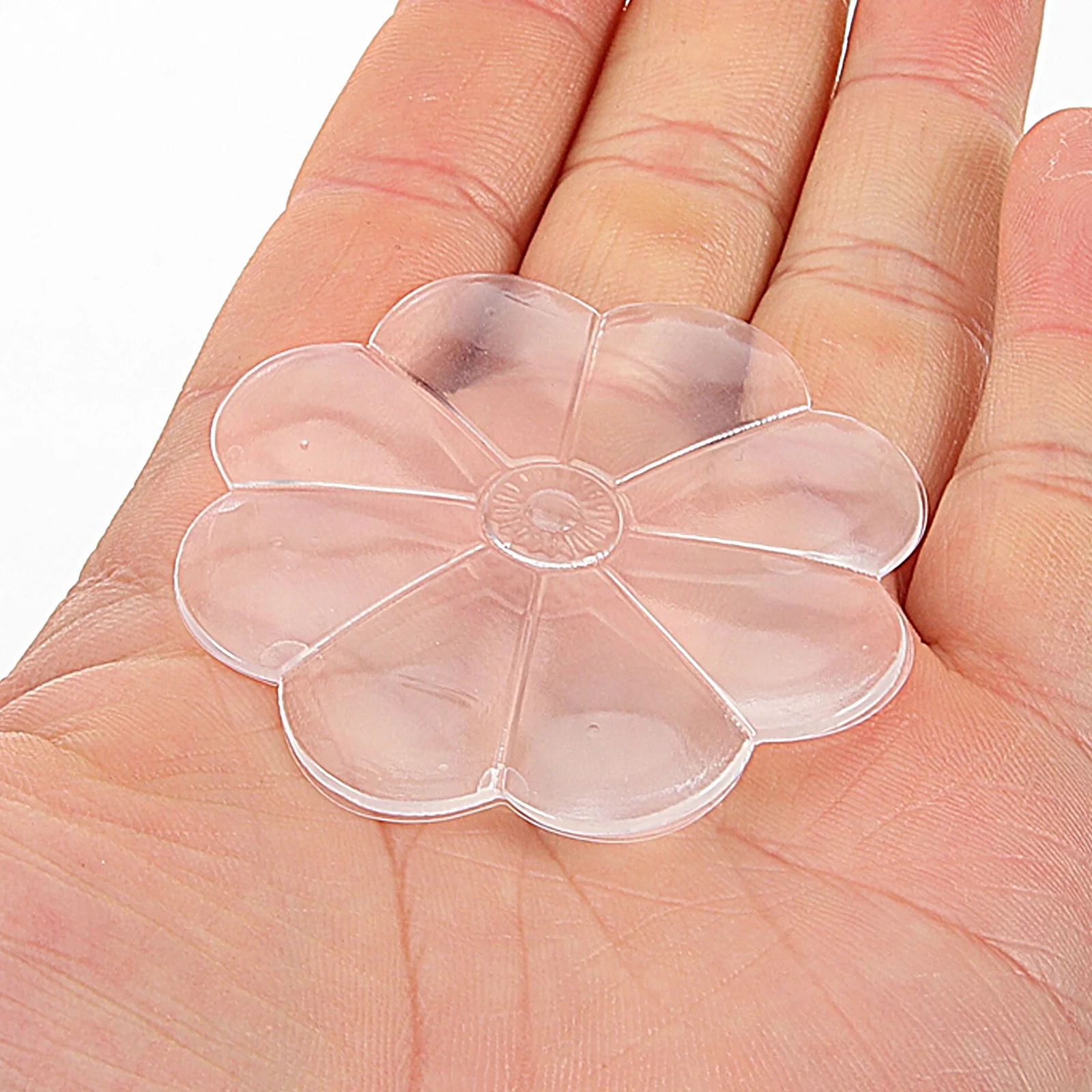 

10 pcs Transparent Wall Protectors Door Bumpers Self Adhesive Anti Collision Pads Flower Shape Design For Door Knob Wall