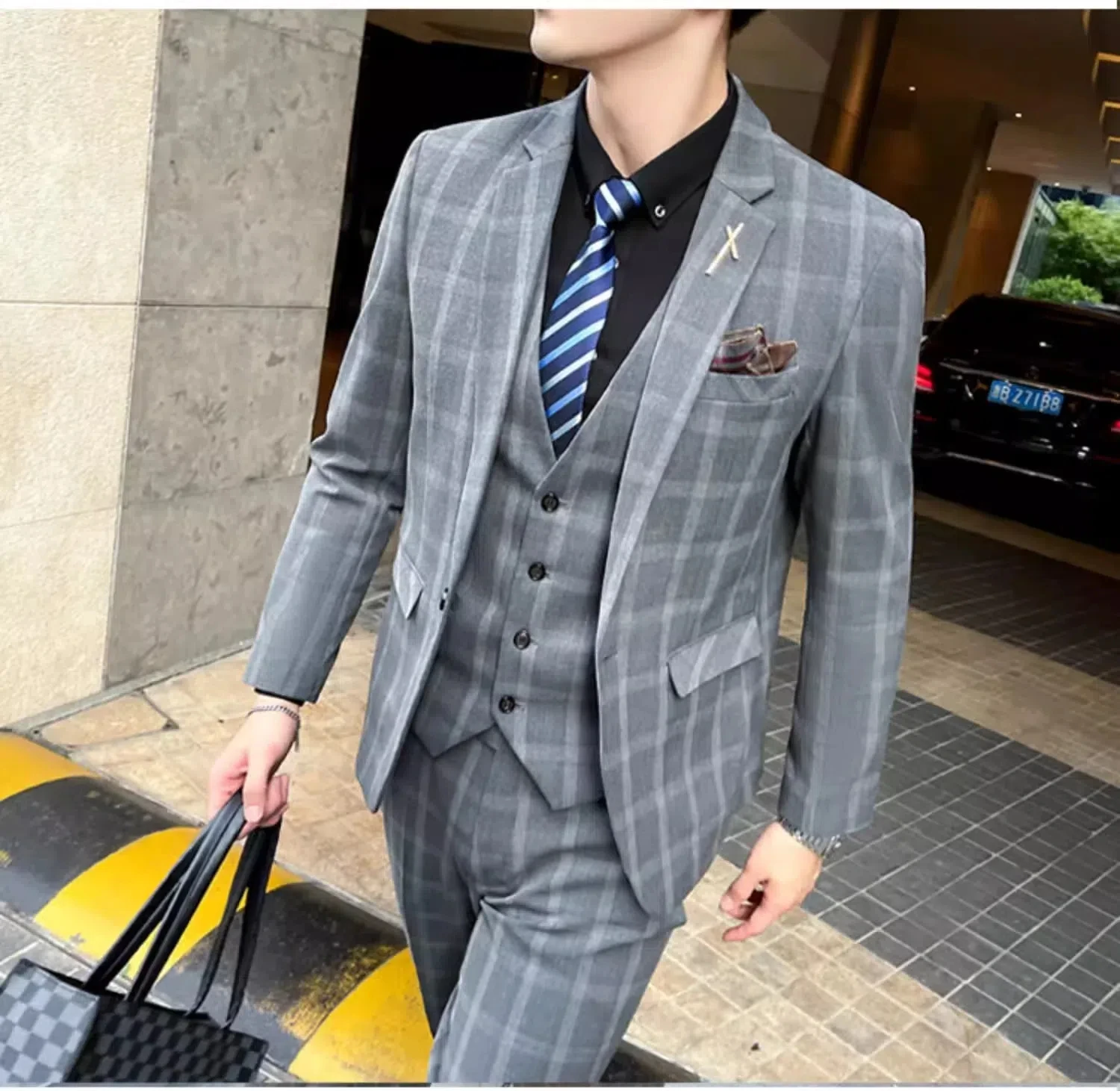 B-2256 Groom\'s suit, men\'s formal dress, business casual suit, formal suit, slim fit