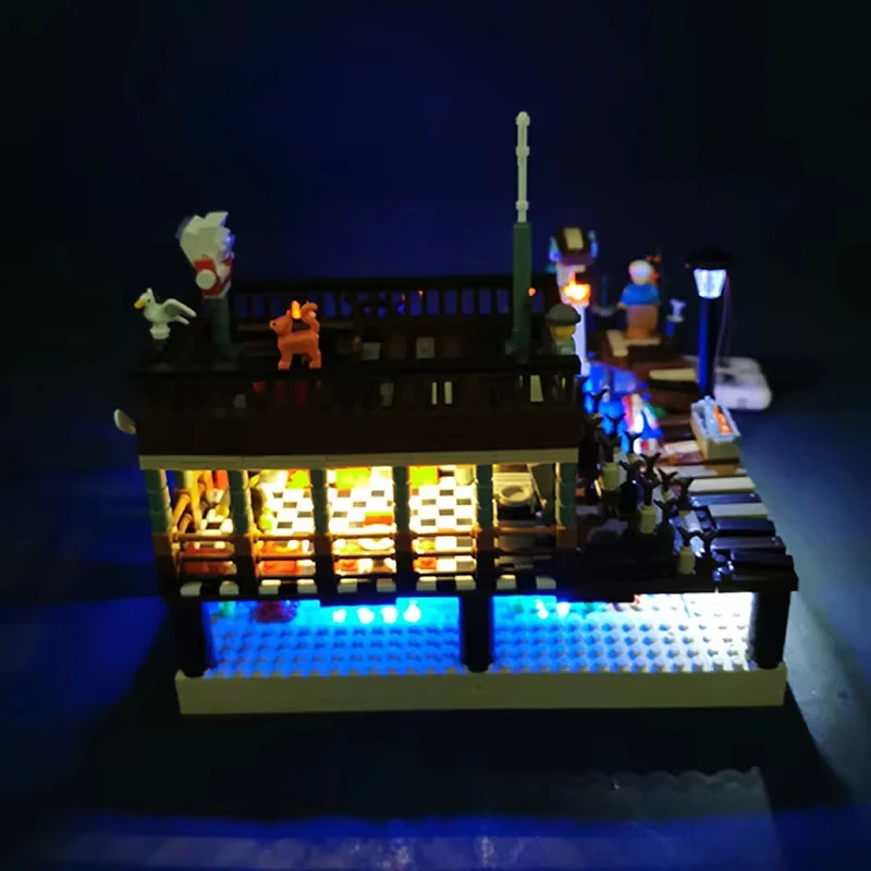 DIY LED Light Kit For LEGO 30101 Fish House Pier Building Block Set ( Only LED Light,Without Blocks Model)