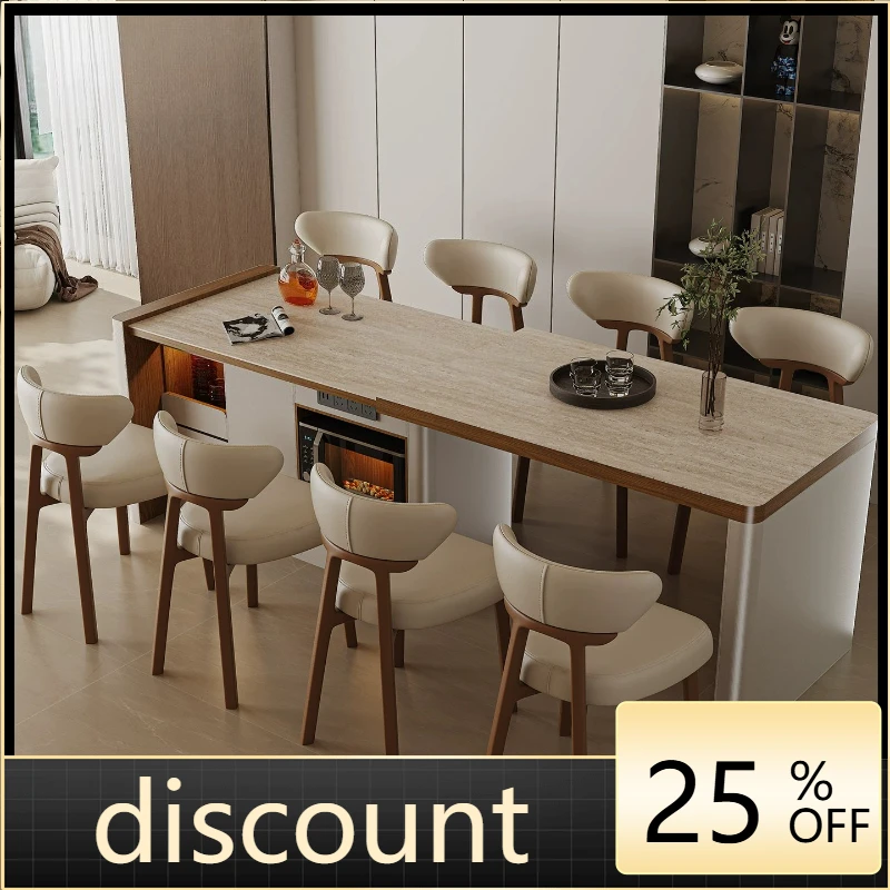 LH Multifunctional Retractable Home Open Kitchen Middle Island Slate Island