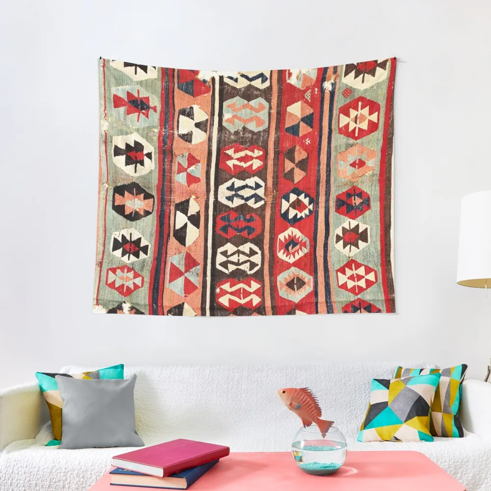 

Mut Antique Mersin Turkish Kilim Print Tapestry Bedrooms Decorations Aesthetic Room Decoration Tapestry