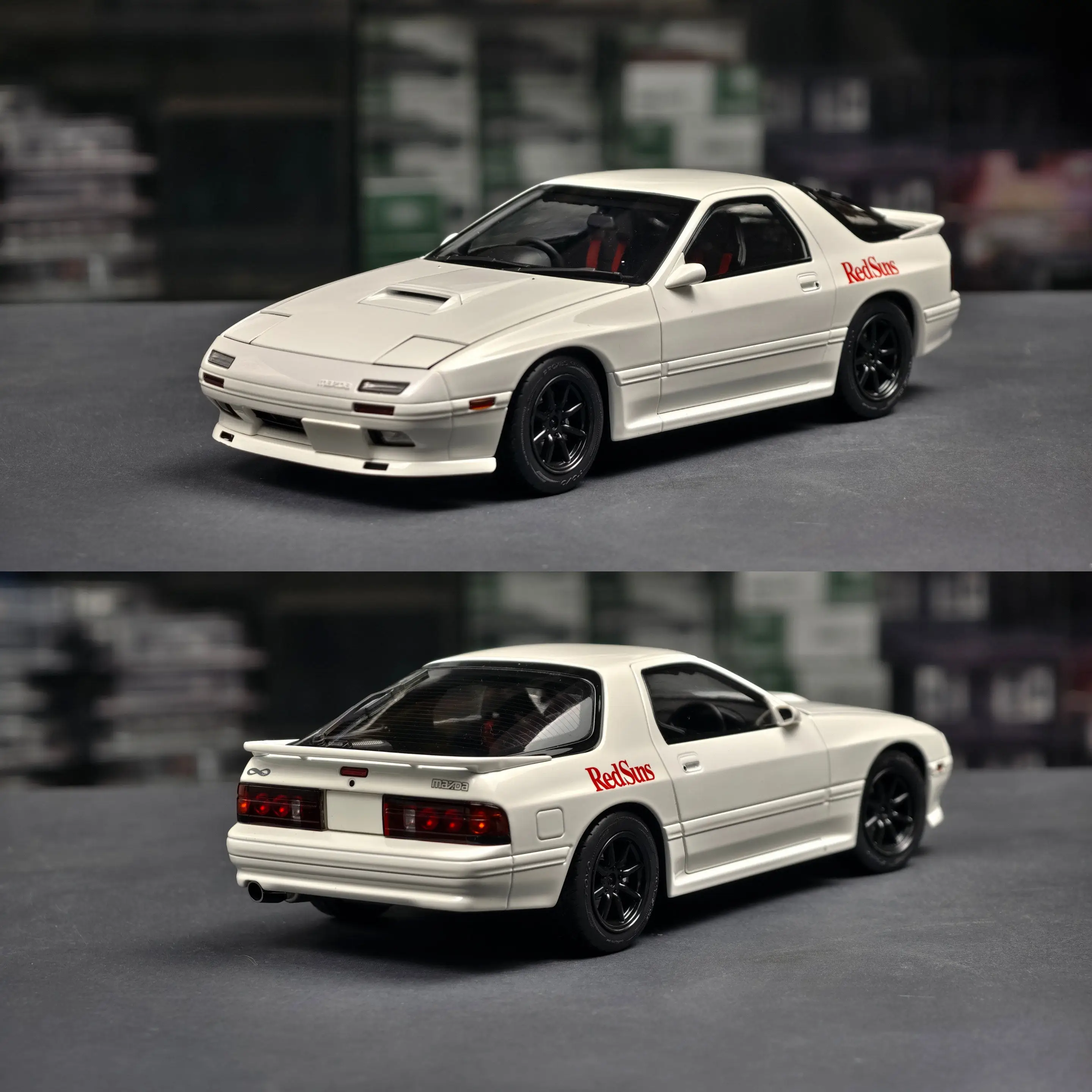 Diecast WHELART 1:18 Scale Mazda RX7 FC3S Alloy Car Model