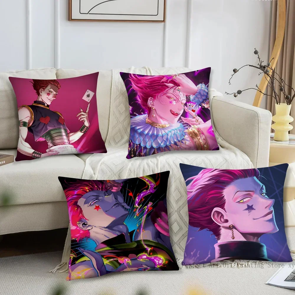 Hisoka Anime H-Hunter X Hunter Pillow Case Square Pillow Bedroom Sofa Leisure Comfort Cushion Living Room Home Decoration 40X40