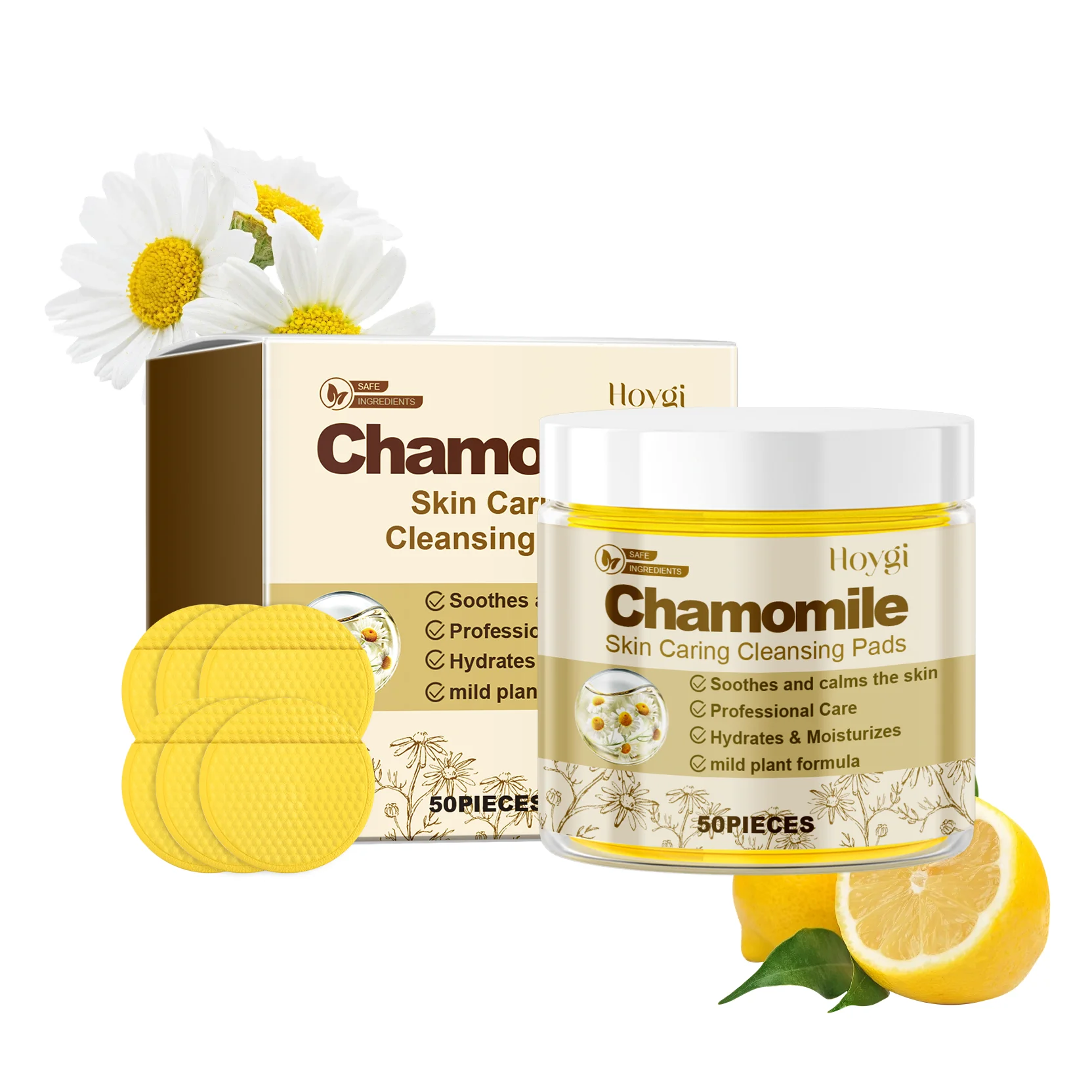 

Hoygi Chamomile Soothing Cleansing Pad Gently Cleanses Moisturizes Refreshes And Deeply Cleanses Facial Pores 2pcs