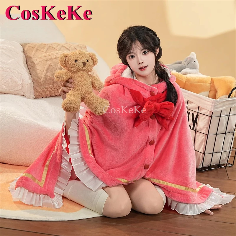 CosKeKe Kinomoto Sakura Cosplay Costume Cardcaptor Sakura Derivative Product Lazy Blanket Lovely Cloak Air Conditioning Blanket