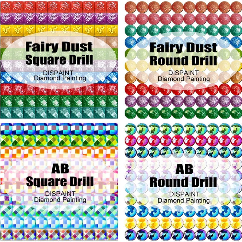 Dispaint Fairy Dust AB Diamond Painting Full Square/Round Diamond 