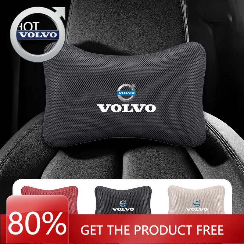 Подстаканники, автомобильный подголовник, дышащая подушка для шеи из ледяного шелка, поясничная подушка для спины для Volvo ES90 EC40 EX40 EM90 XC90 V90 V60 XC60 V40