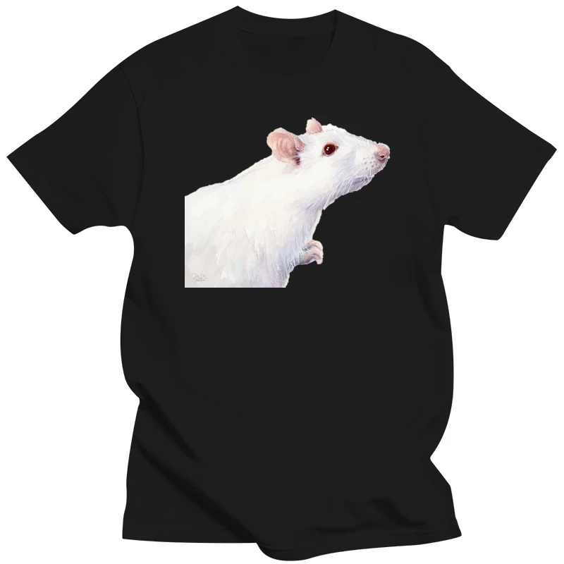 White Rat Watercolor Albino Rat Animal T shirt minimalism animals nature rat mouse white rat lab rat animal