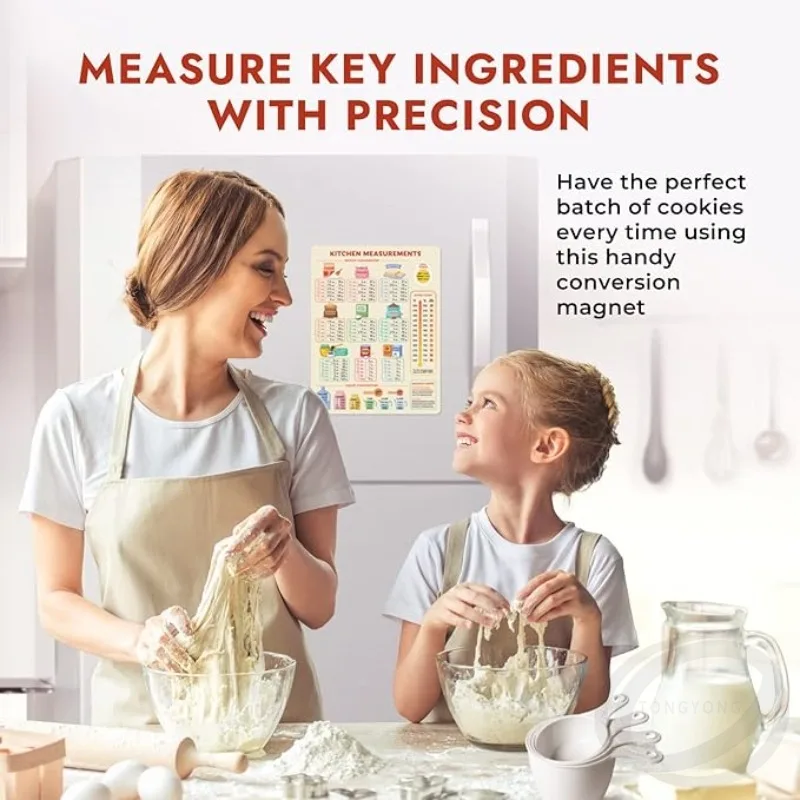 Kitchen Conversion Chart Magnet Metric Cooking Chart Cute Baking Accessories Easier Cooking