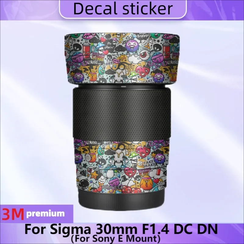 For Sigma 30mm F1.4 DC DN Contemporary For Sony E Mount Decal Skin Vinyl Wrap Film Camera Lens Protective Sticker 30 1.4 F/1.4 C