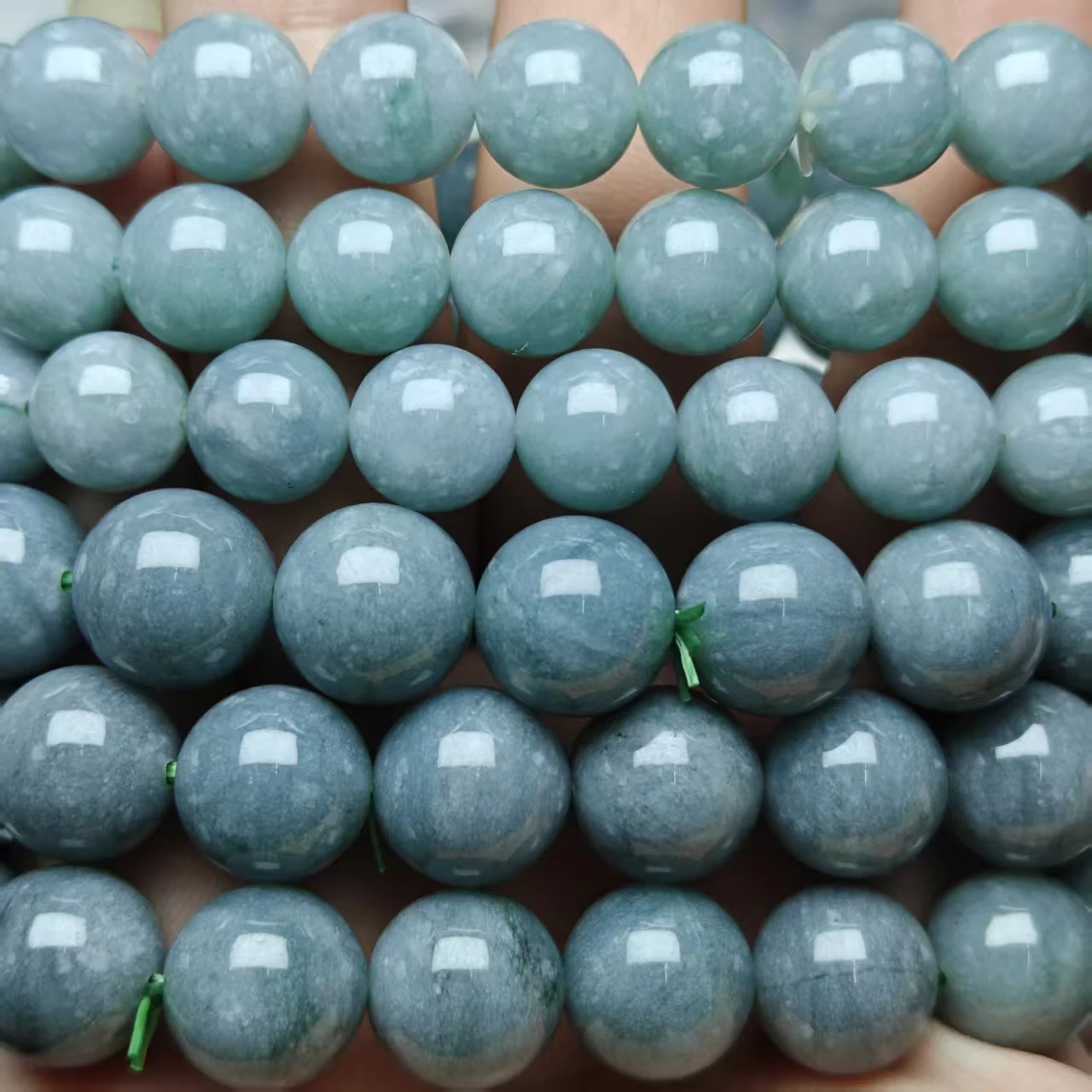 Xingyu natürliche AAA Guatemala Jade glatte runde lose Perlen für die Schmuckherstellung, Design-Armband, elastisches Seil, handgefertigter Schmuck – Detail 6