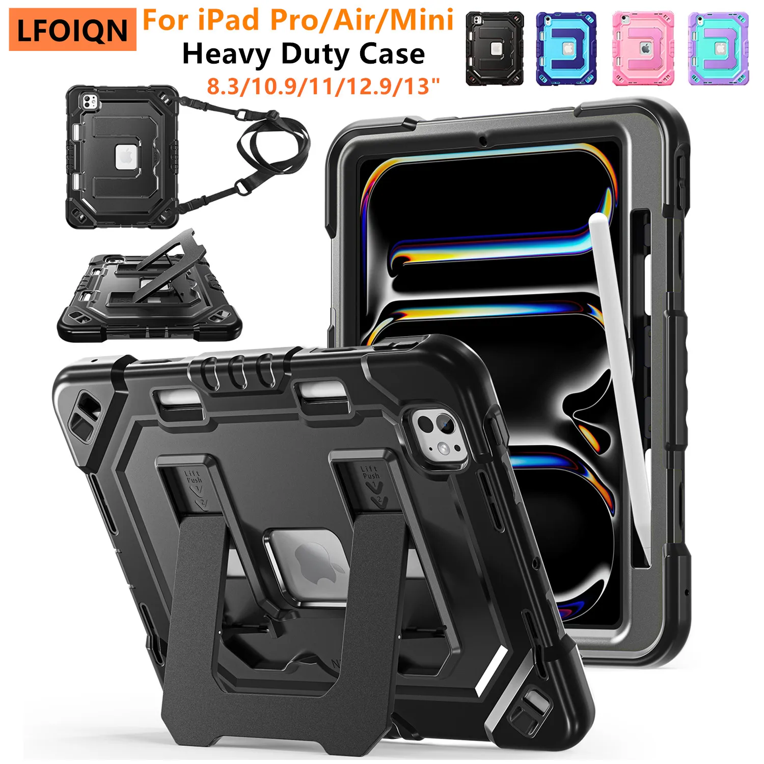 For iPad Pro 11 13 M4 M5 Case iPad Air 11 13 2026 M4 M3 Air 5 4 10.9 Funda iPad 10 10th 11th A16 Case Mini 6 7 8.3 Inch Cover