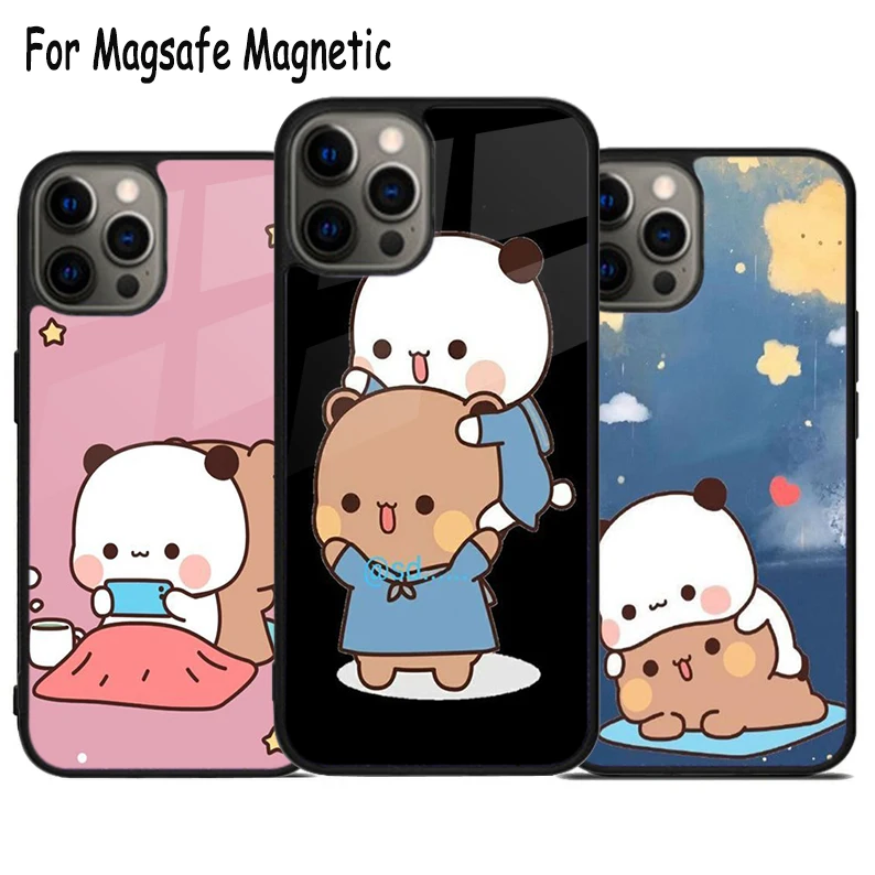 Cute BuBu DuDu Wireless Charge Magsafe Phone Case For iPhone 15 16 14 13 11 12 Pro Max Plus Magnetic Bumper Cover