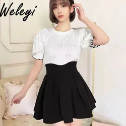 Japanese Mine Series Mass Production Black Shorts Skirt Woman 2024 Spring Jirai Kei Cute Curved Waistline Short Skirts for Women