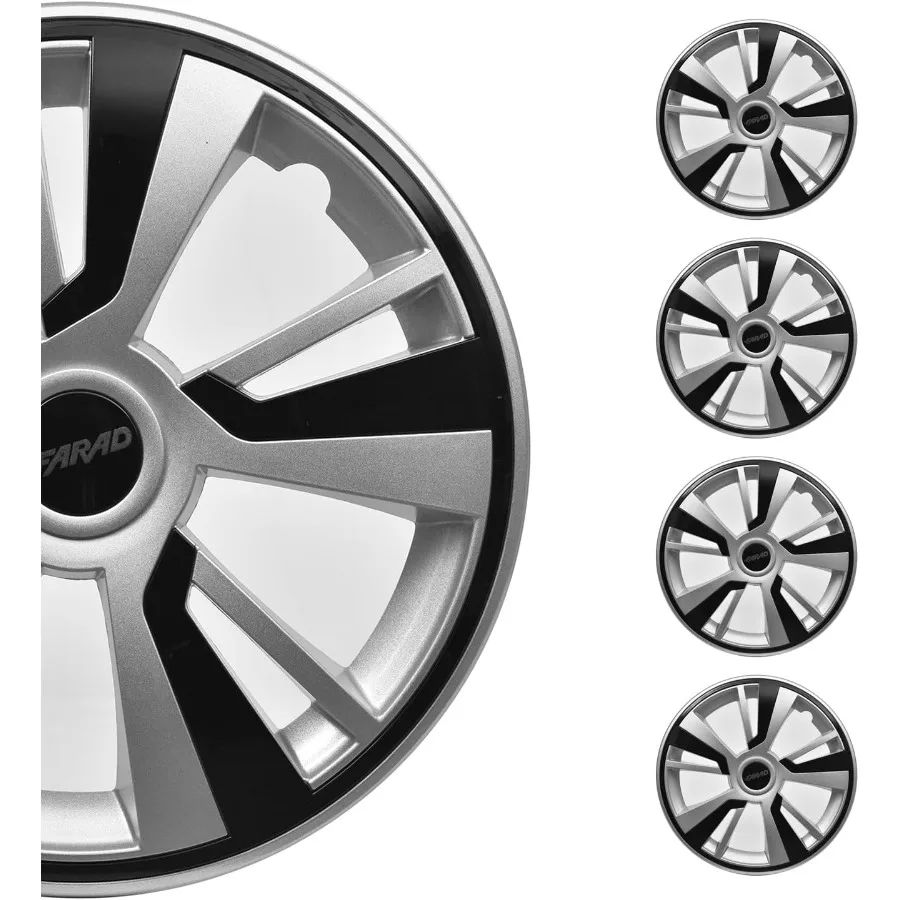 

Серый с черными колпаками втулки 14-дюймовый набор из 4 Tapas para Rines 14 Колпаки премиум-класса 14-дюймовый комплект обода R14 Snap On Durable Ca