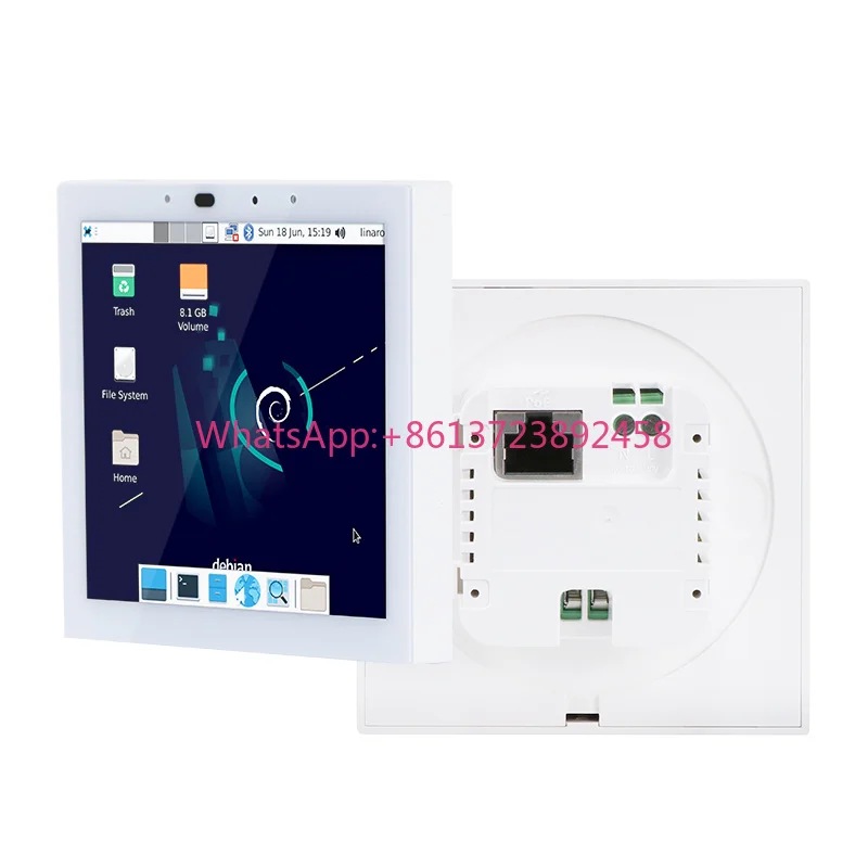 4 Inch Central Control Panel with Linux Debian System in Wall Smart Home Tablet RK3566 AC Touch Screen with Temperature Sensor