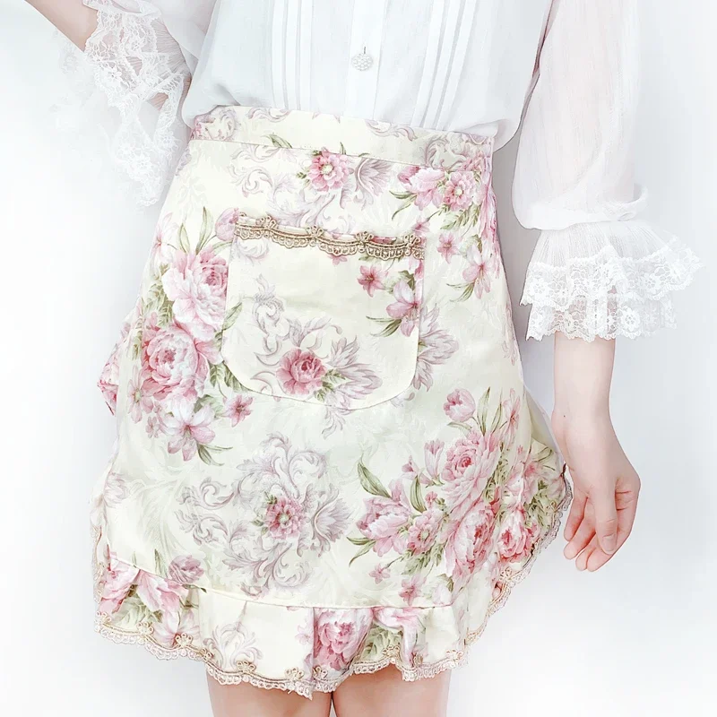 Gardening Flower Shop Women Skirt Style Apron Adjustable With Pocket Nail Salon Beauty Waitress Pinafore Cleaning Anti fouling