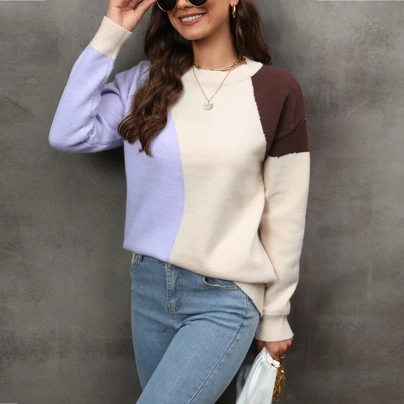 

YEMOGGY Fashion Women's Undercoat Pullovers for Winter Knitted Sweaters Tops Casual Skinny O-neck Full Sleeve Pullover Sweater