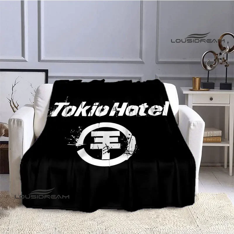 Tokio Hotel band Retro printed blanket warm blanket flannel soft and comfortable blanket home travel bedding birthday gift