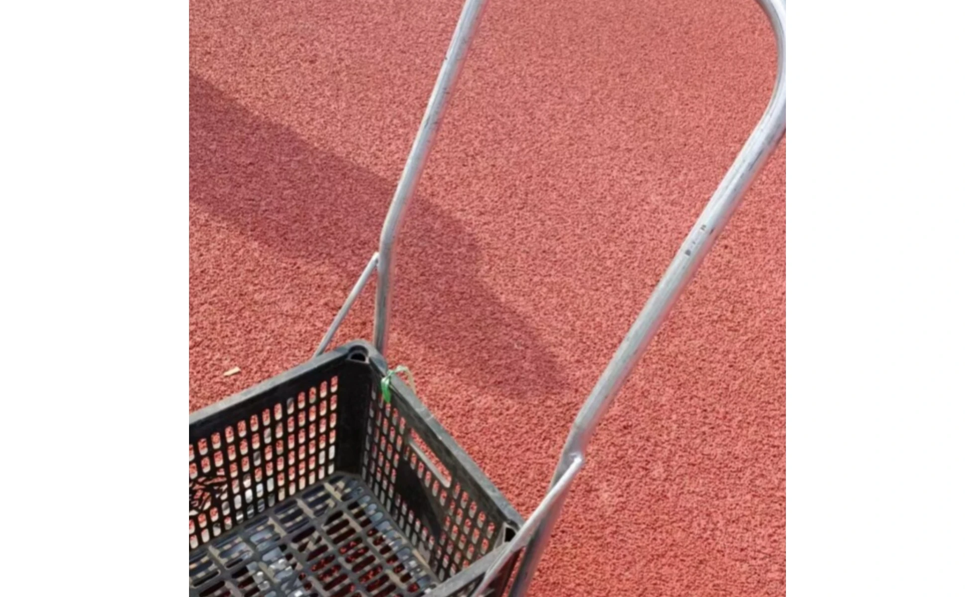 Hand-Push Trolley Cylindrical Handle Metal Trolley Platform Hand Truck Compact Flat Bed Platform Truck Four-Wheel