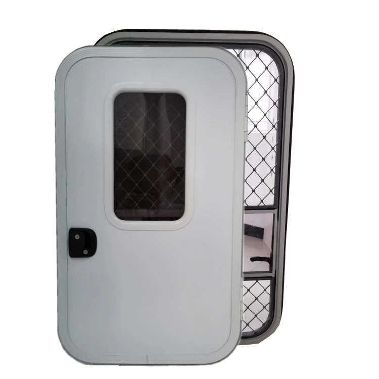 TONGFA Factory Direct Sale Caravan RV Entry Door Aluminum Alloy Frame Teardrop Door Suitable For Wall Thickness Of 30~60mm