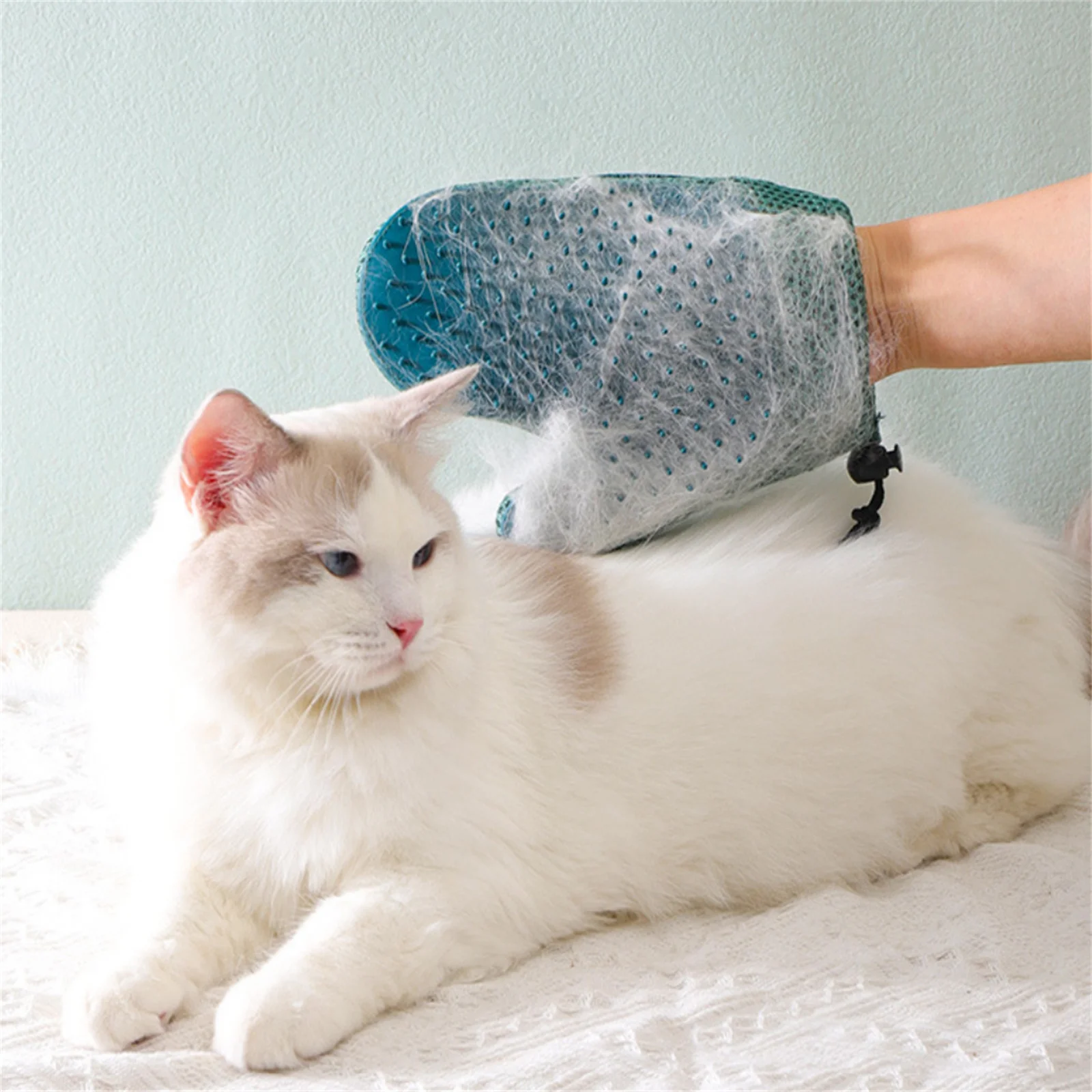 

Pet Grooming Glove Gentle Deshedding Brush Glove Efficient Pet Hair Remover Mitt Enhanced Design Perfect