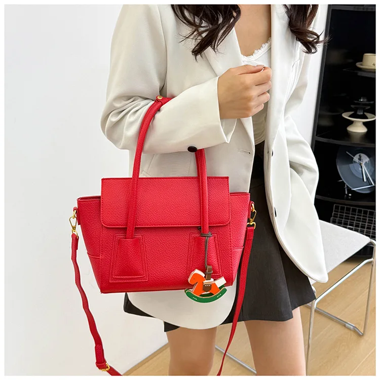 حقيبة يد معالجة لعام 2025، مقبض علوي قابل للتحويل متعدد الاتجاهات ومحفظة كروس للنساء، يوم من الجلد النباتي المعماري #2